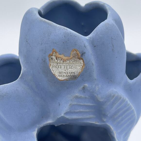 Niloak Art Deco Blue Tulip Vase - Picture 13 of 15